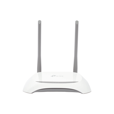 Router Inalámbrico WISP, 2.4 GHz, 300 Mbps, 2 antenas externas omnidireccional 5 dBi, 4 Puertos LAN 10/100 Mbps, 1 Puert