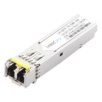 Transceptor SFP (Mini-Gbic) / Monomodo / 1.25 Gbps de velocidad / Conectores LC Dúplex / Hasta 100 km de Distancia