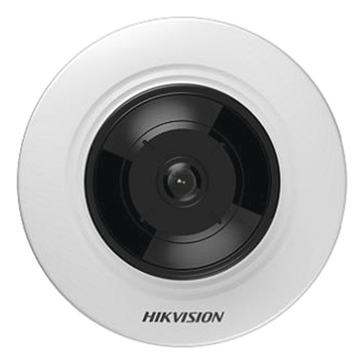 Mini Fisheye IP 5 Megapixel / Panorámica 180° / Microfono Integrado / 8 mts IR / Uso en Interior / PoE / Múltiples Vista